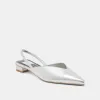 BYANCA FLATS SILVER DISTRESSED LEATHER sold by Dolce Vita