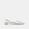 BYANCA FLATS SILVER DISTRESSED LEATHER sold by Dolce Vita