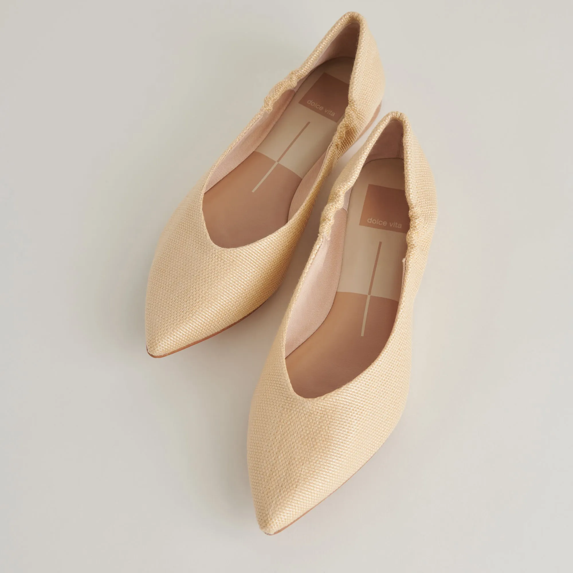 NADAV BALLET FLATS LT NATURAL RAFFIA sold by Dolce Vita