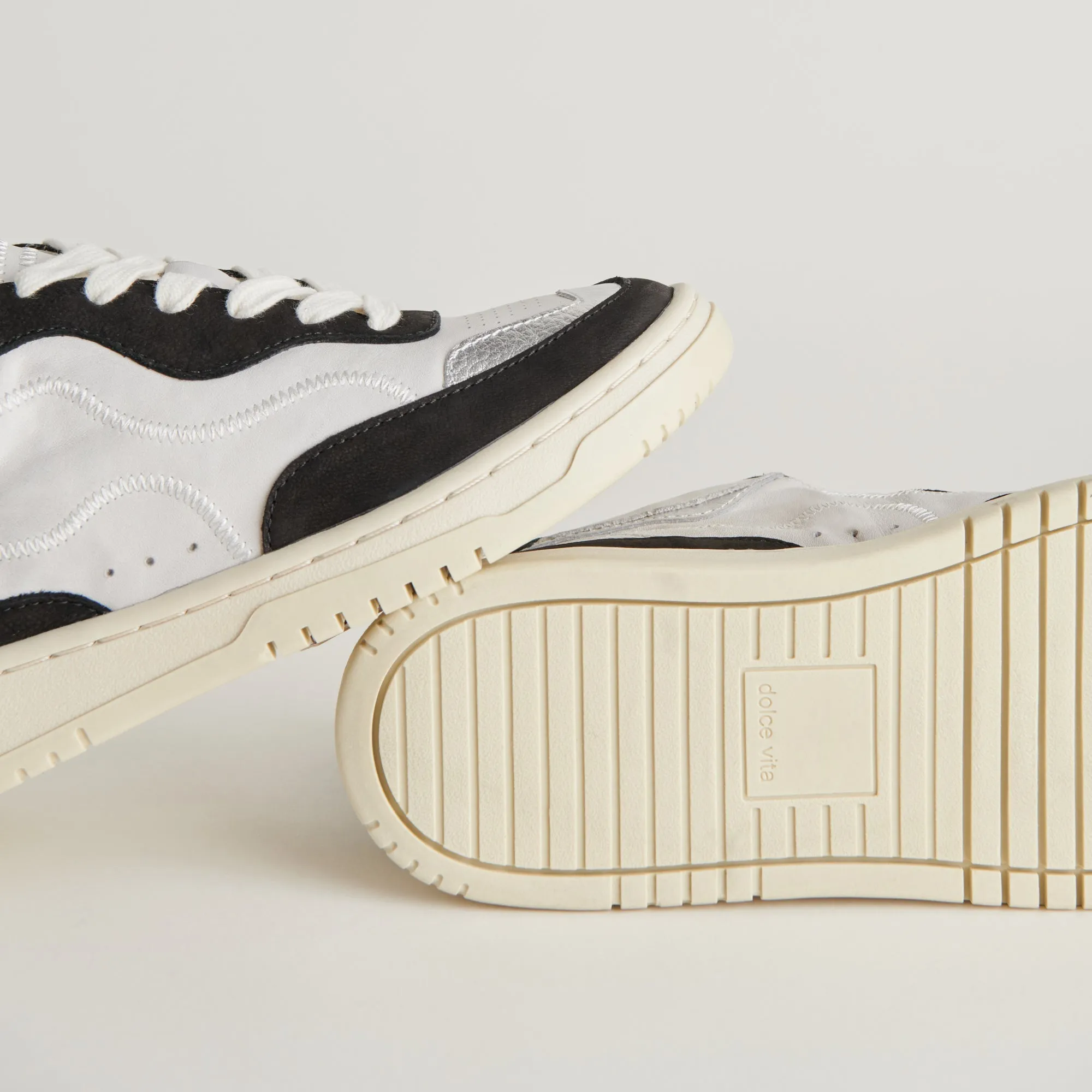 ADELLA SNEAKERS WHITE BLACK LEATHER - re:vita sold by Dolce Vita product image thumbnail 3