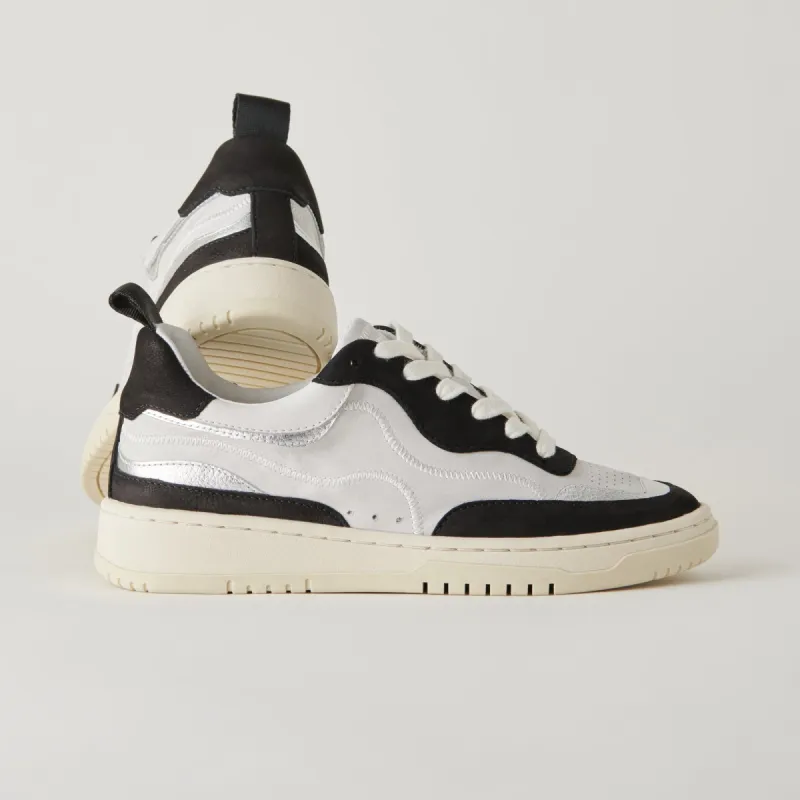 ADELLA SNEAKERS WHITE BLACK LEATHER - re:vita sold by Dolce Vita