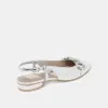 RAMANO FLATS SILVER DISTRESSED LEATHER sold by Dolce Vita