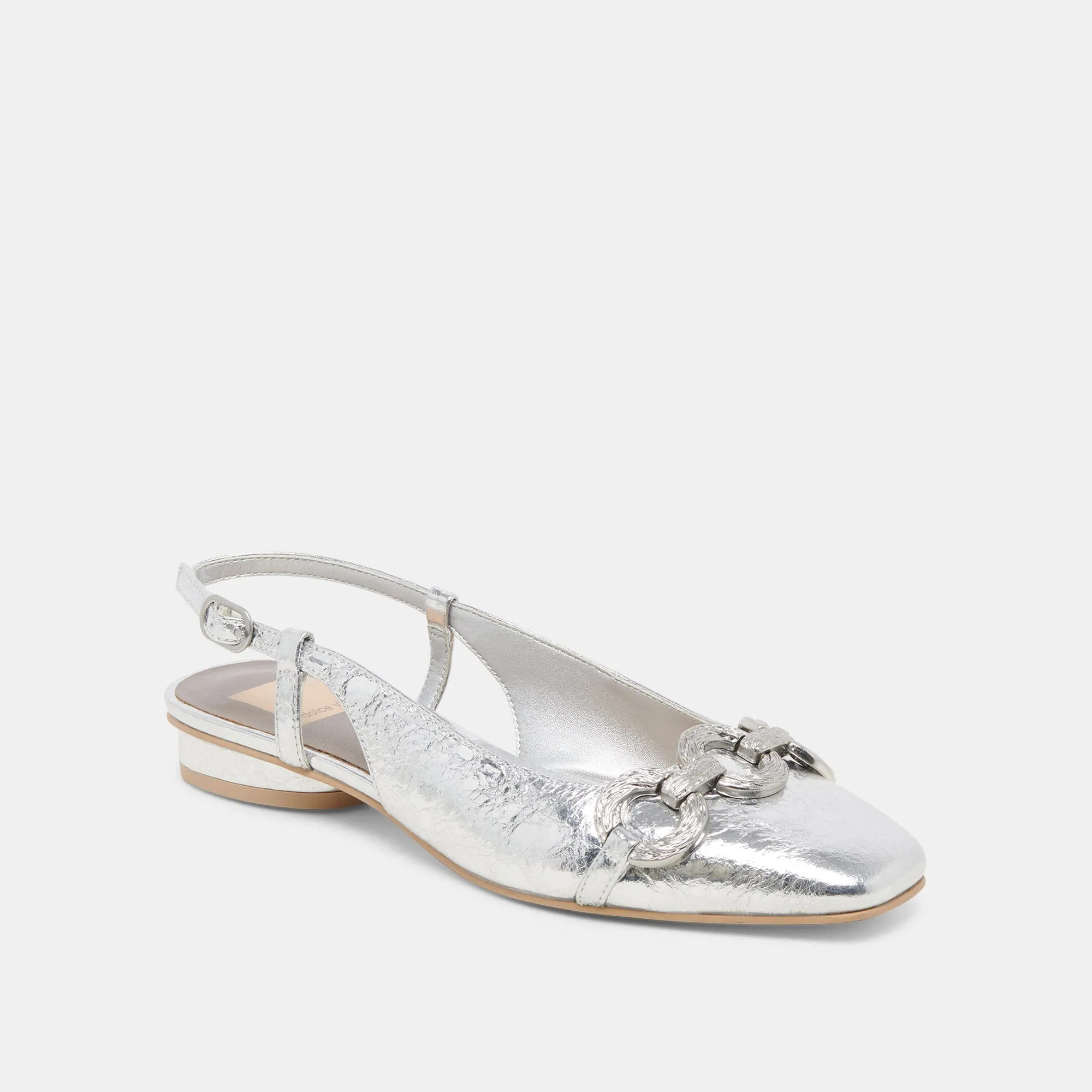RAMANO FLATS SILVER DISTRESSED LEATHER sold by Dolce Vita product image thumbnail 2