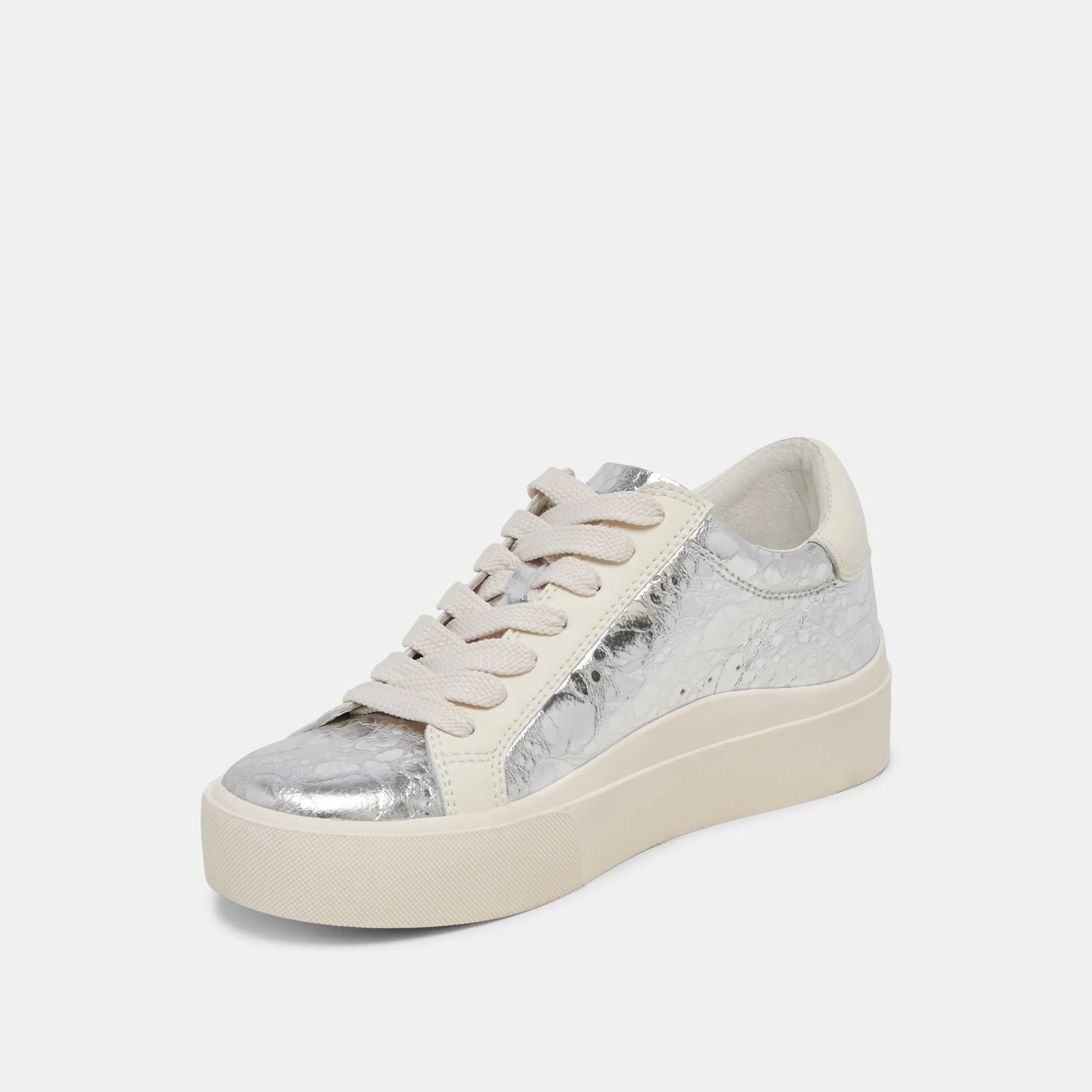 ZAYN 360 SNEAKERS SILVER DISTRESSED LEATHER sold by Dolce Vita product image thumbnail 4