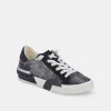 ZINA SNEAKERS GUNMETAL LEATHER sold by Dolce Vita