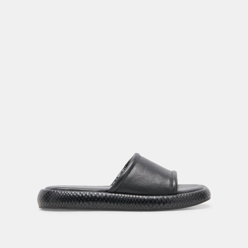 AISHA SANDALS BLACK LEATHER sold by Dolce Vita