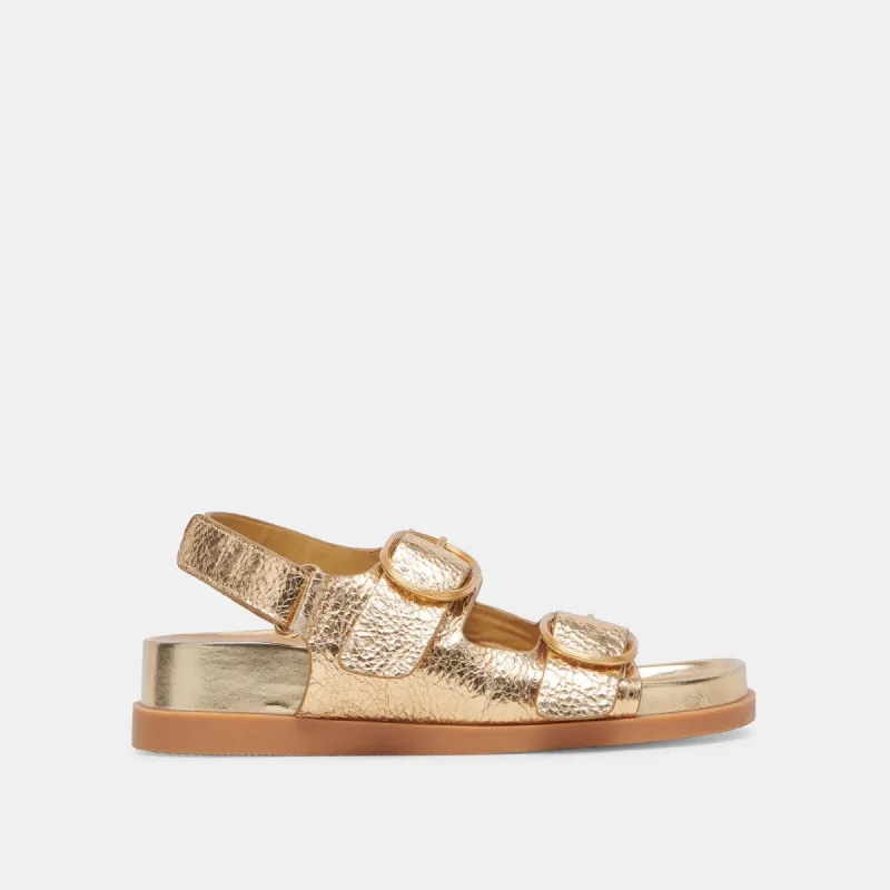 STARLA SANDALS GOLD DISTRESSED LEATHER sold by Dolce Vita