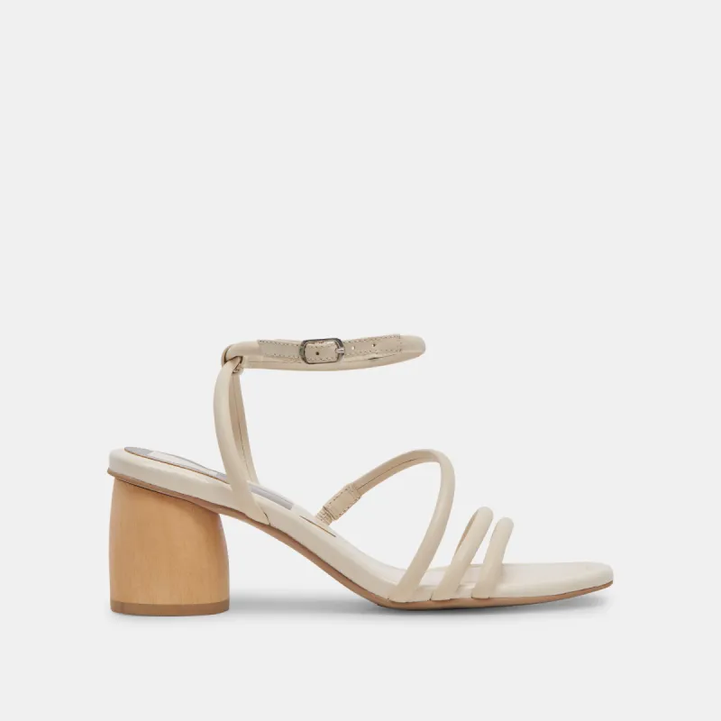 MIKAEL HEELS IVORY LEATHER sold by Dolce Vita