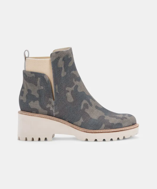 HUEY BOOTIES CAMO CANVAS - re:vita sold by Dolce Vita