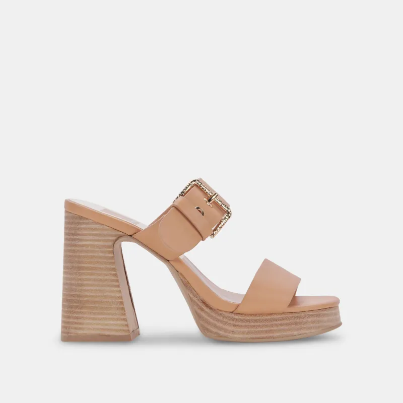 LANDRY HEELS TAN LEATHER sold by Dolce Vita