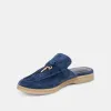 LASAIL FLATS NAVY SUEDE sold by Dolce Vita