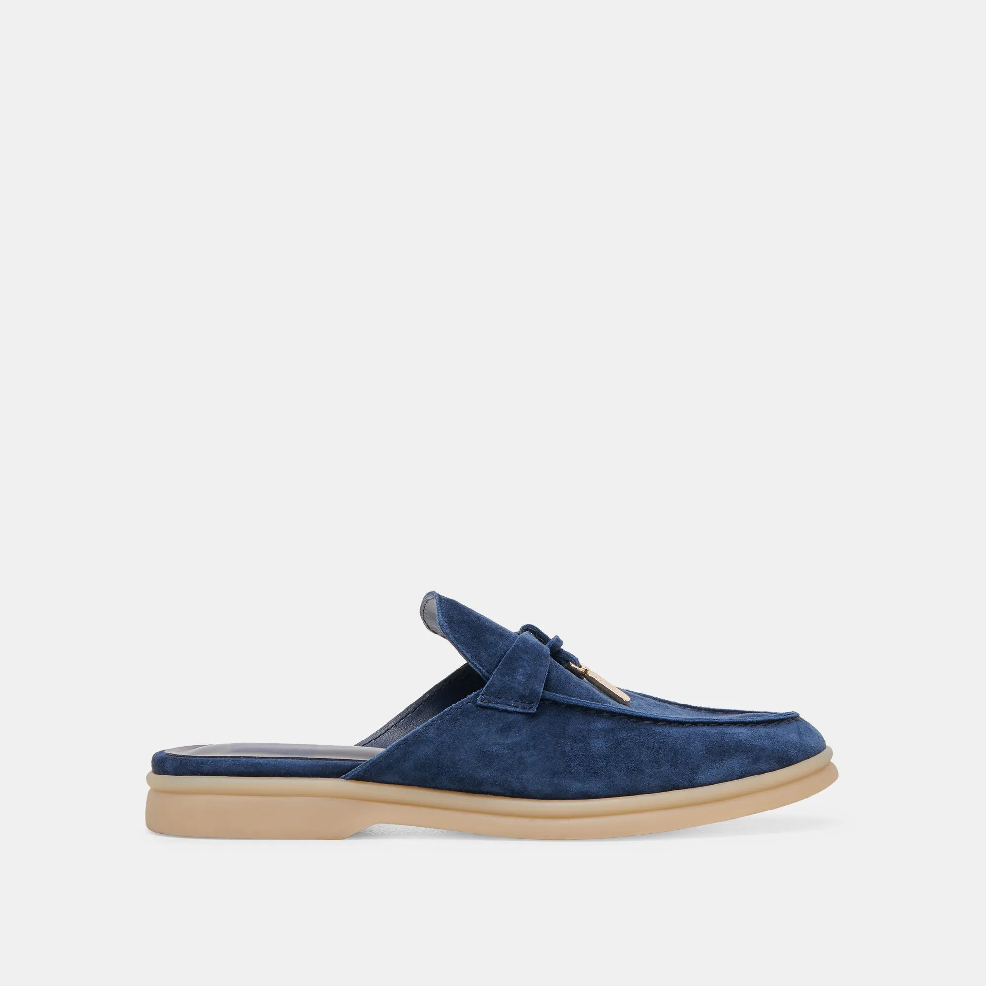 LASAIL FLATS NAVY SUEDE sold by Dolce Vita