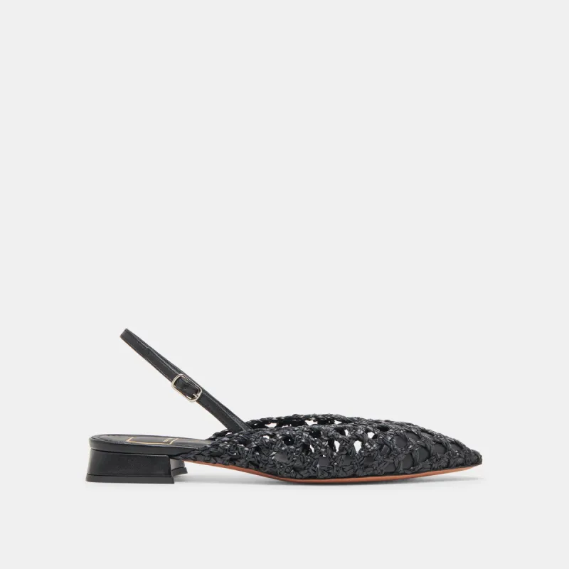 CYNDI FLATS BLACK WOVEN sold by Dolce Vita