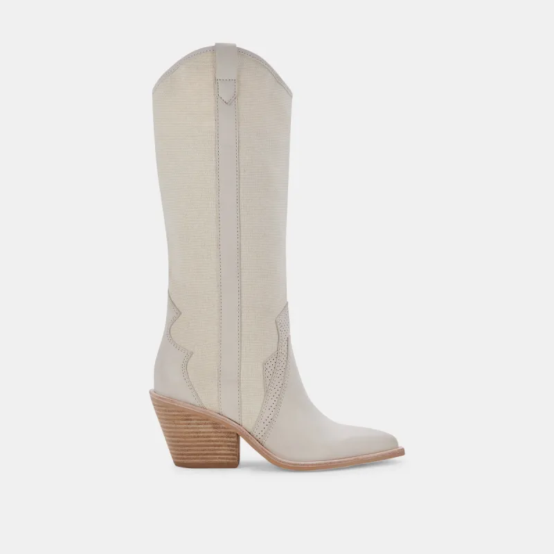 NAVENE BOOTS IVORY NUBUCK sold by Dolce Vita