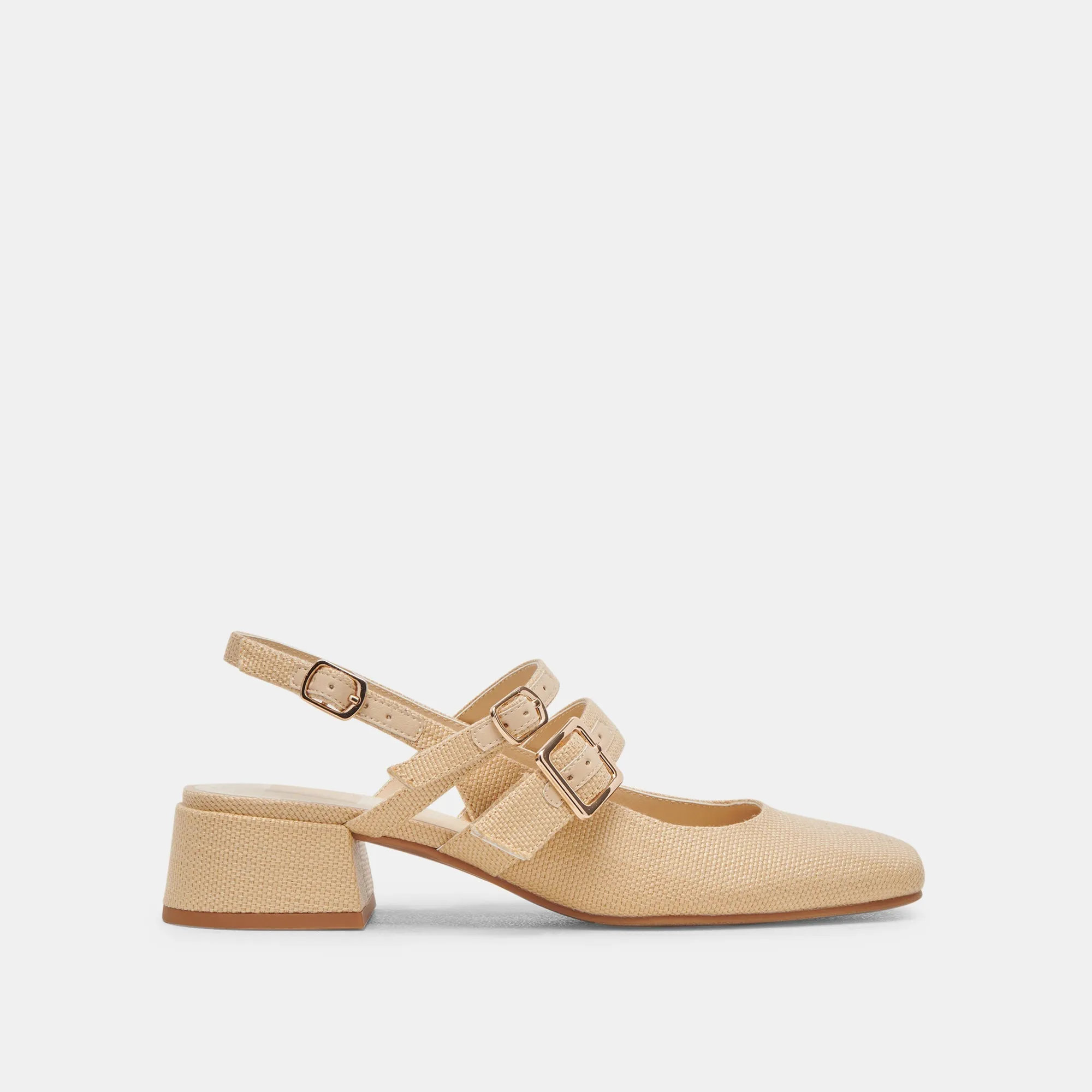 PATZY HEELS NATURAL RAFFIA - re:vita sold by Dolce Vita