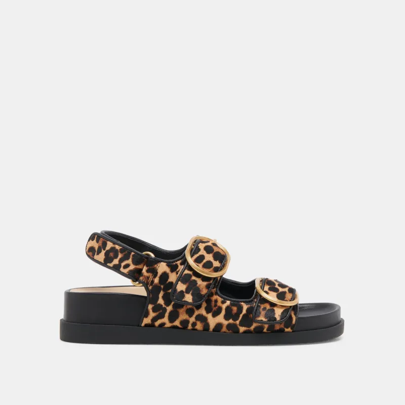 STARLA SANDALS LEOPARD BLACK CALF HAIR sold by Dolce Vita