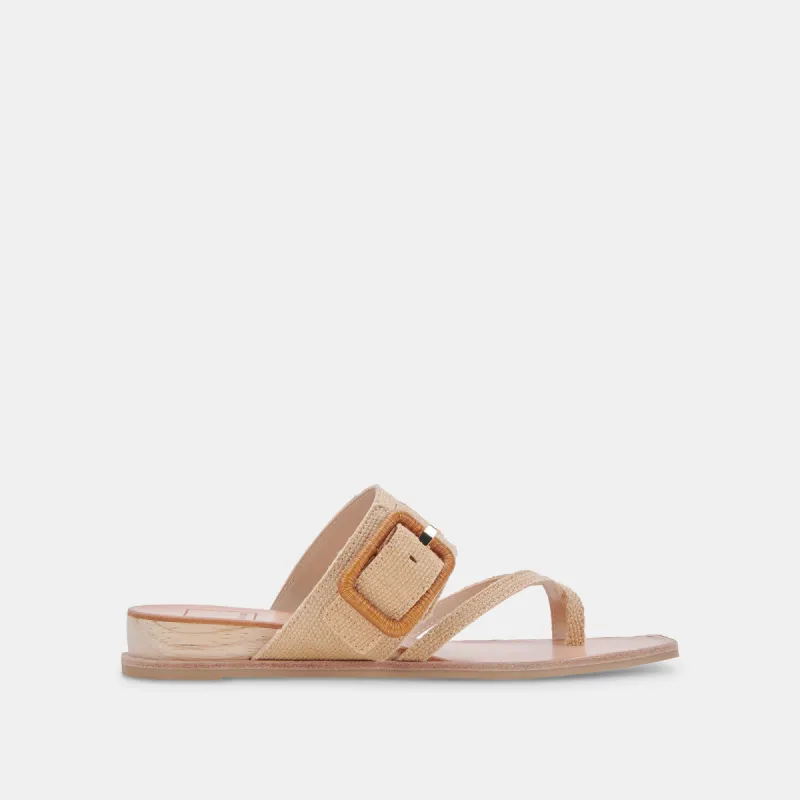 PERRIS SANDALS NATURAL RAFFIA sold by Dolce Vita
