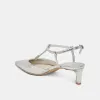 LAVON HEELS SILVER DISTRESSED LEATHER sold by Dolce Vita