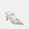 LAVON HEELS SILVER DISTRESSED LEATHER sold by Dolce Vita