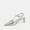 LAVON HEELS SILVER DISTRESSED LEATHER sold by Dolce Vita