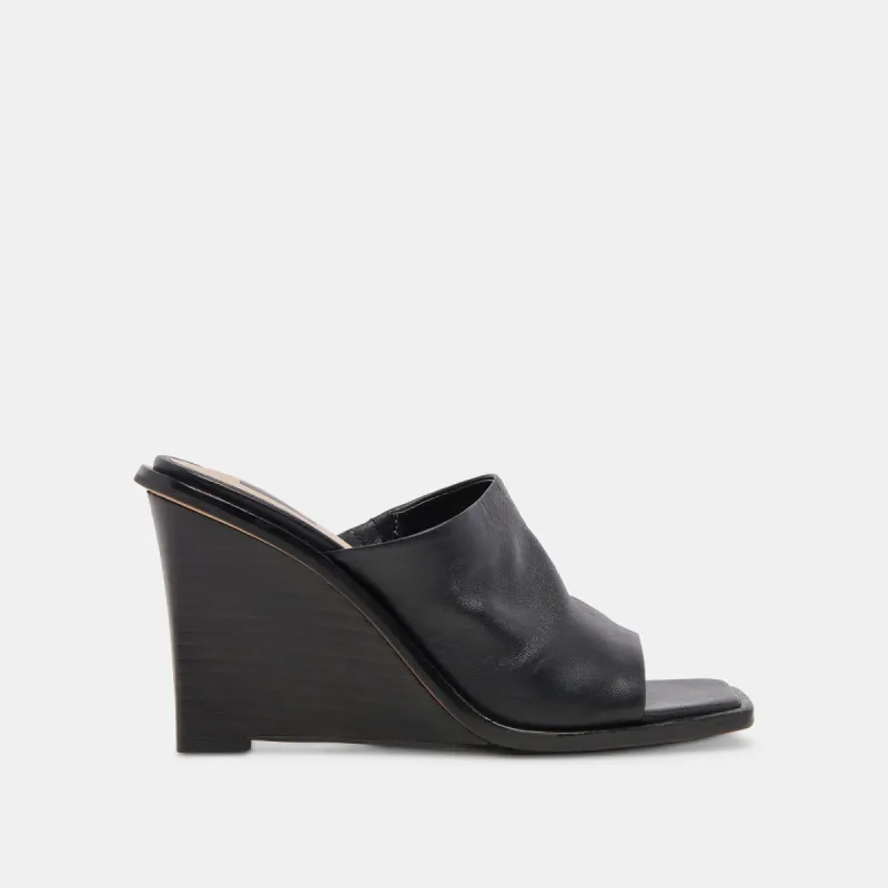 GILDED WEDGES BLACK LEATHER sold by Dolce Vita