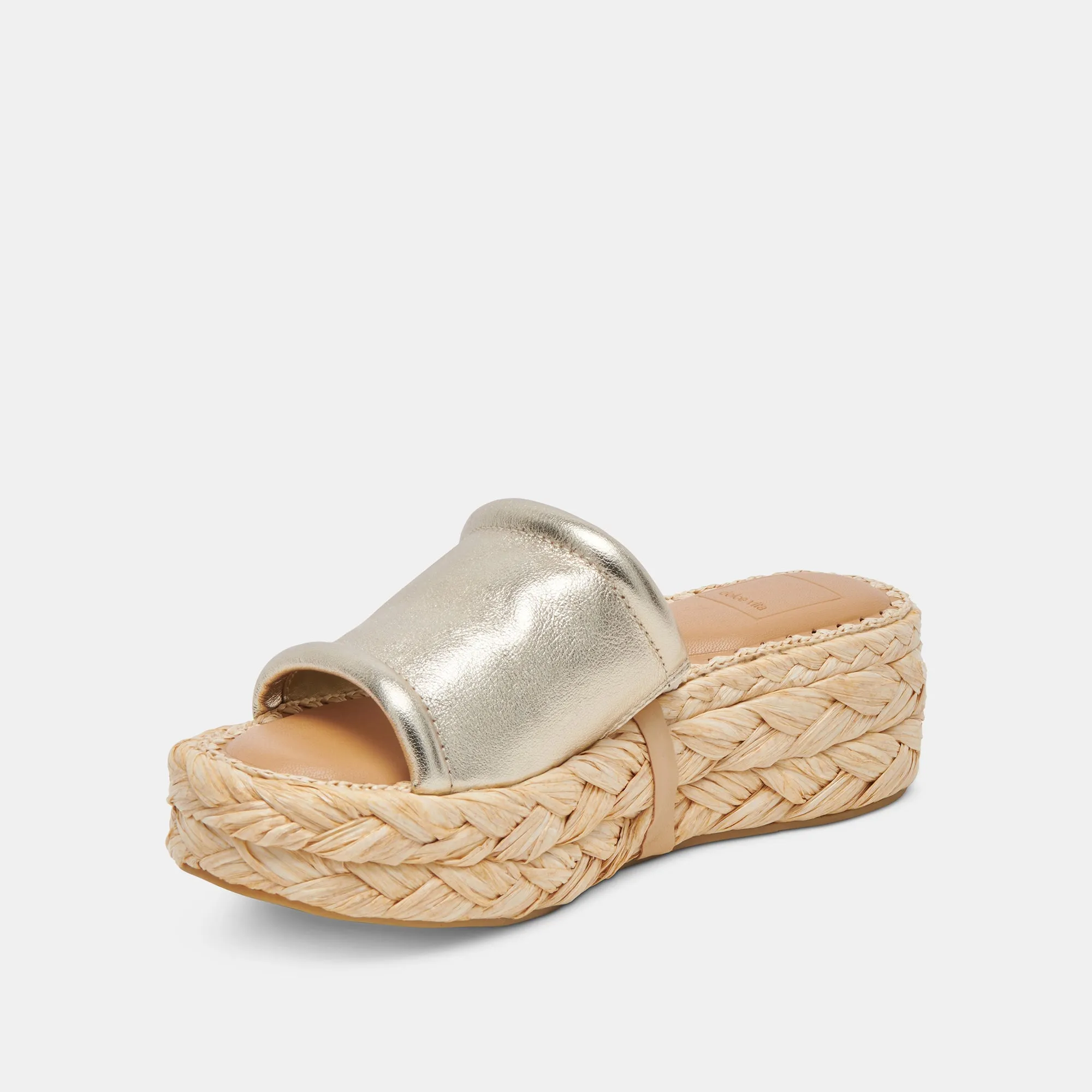 CHAVI WIDE SANDALS LIGHT GOLD METALLIC LEATHER sold by Dolce Vita product image thumbnail 4