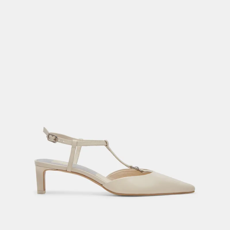 LAVON HEELS IVORY LEATHER sold by Dolce Vita