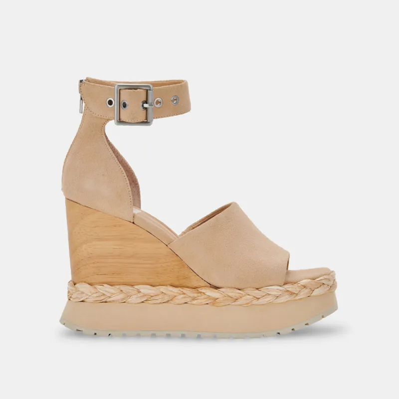 PARLE HEELS IN BISCUIT SUEDE - re:vita sold by Dolce Vita