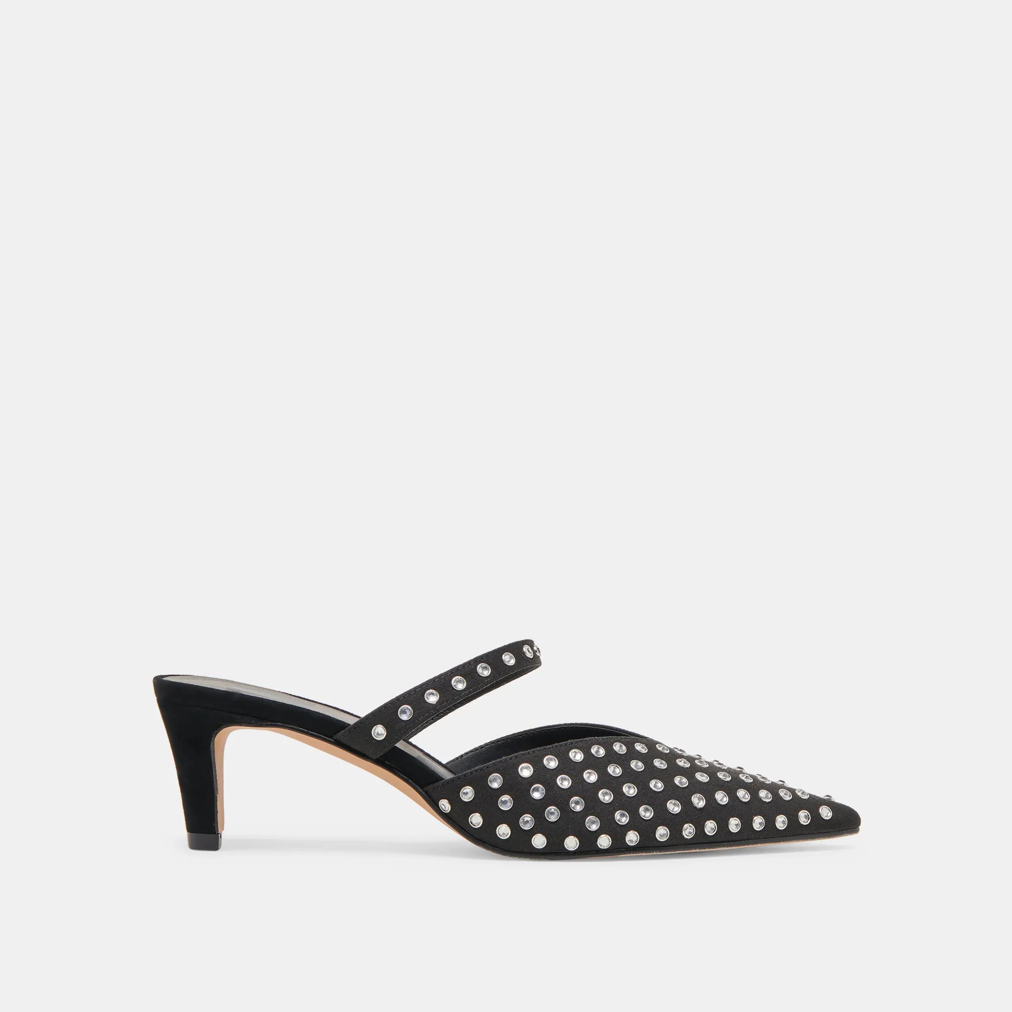 KANIKA MID CRYSTAL STUD HEELS BLACK CRYSTAL sold by Dolce Vita