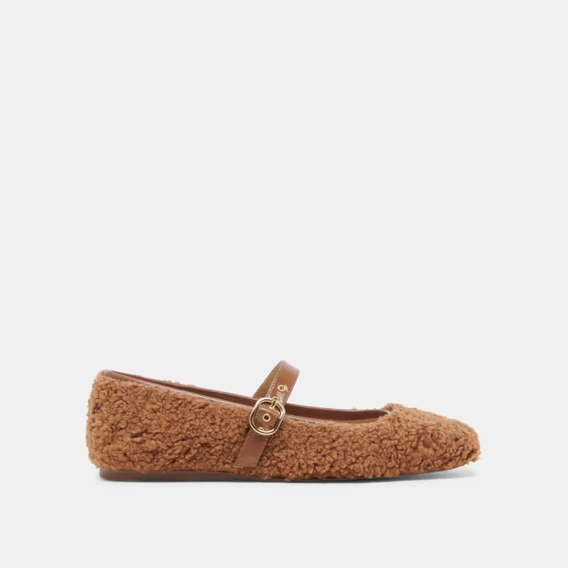 RODNI PLUSH BALLET FLATS PECAN PLUSH sold by Dolce Vita