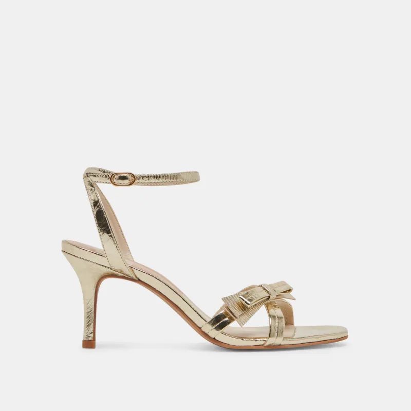 GALOR HEELS GOLD DISTRESSED LEATHER sold by Dolce Vita