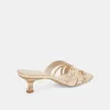 BRYANT HEELS GOLD DISTRESSED LEATHER sold by Dolce Vita