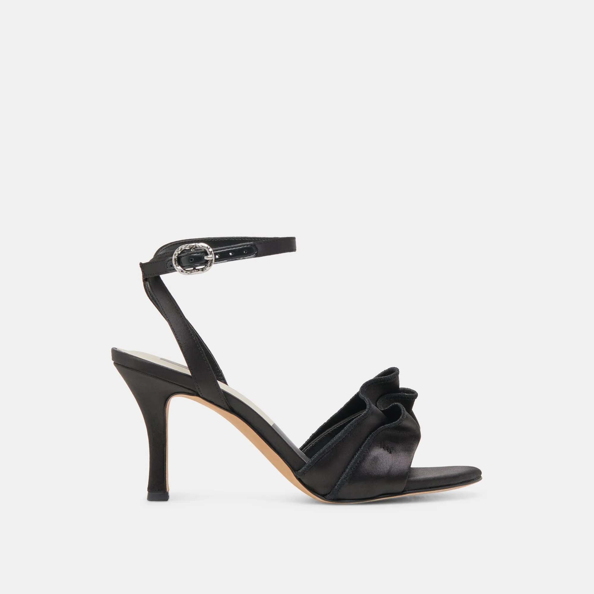 LUNETE HEELS ONYX SATIN sold by Dolce Vita