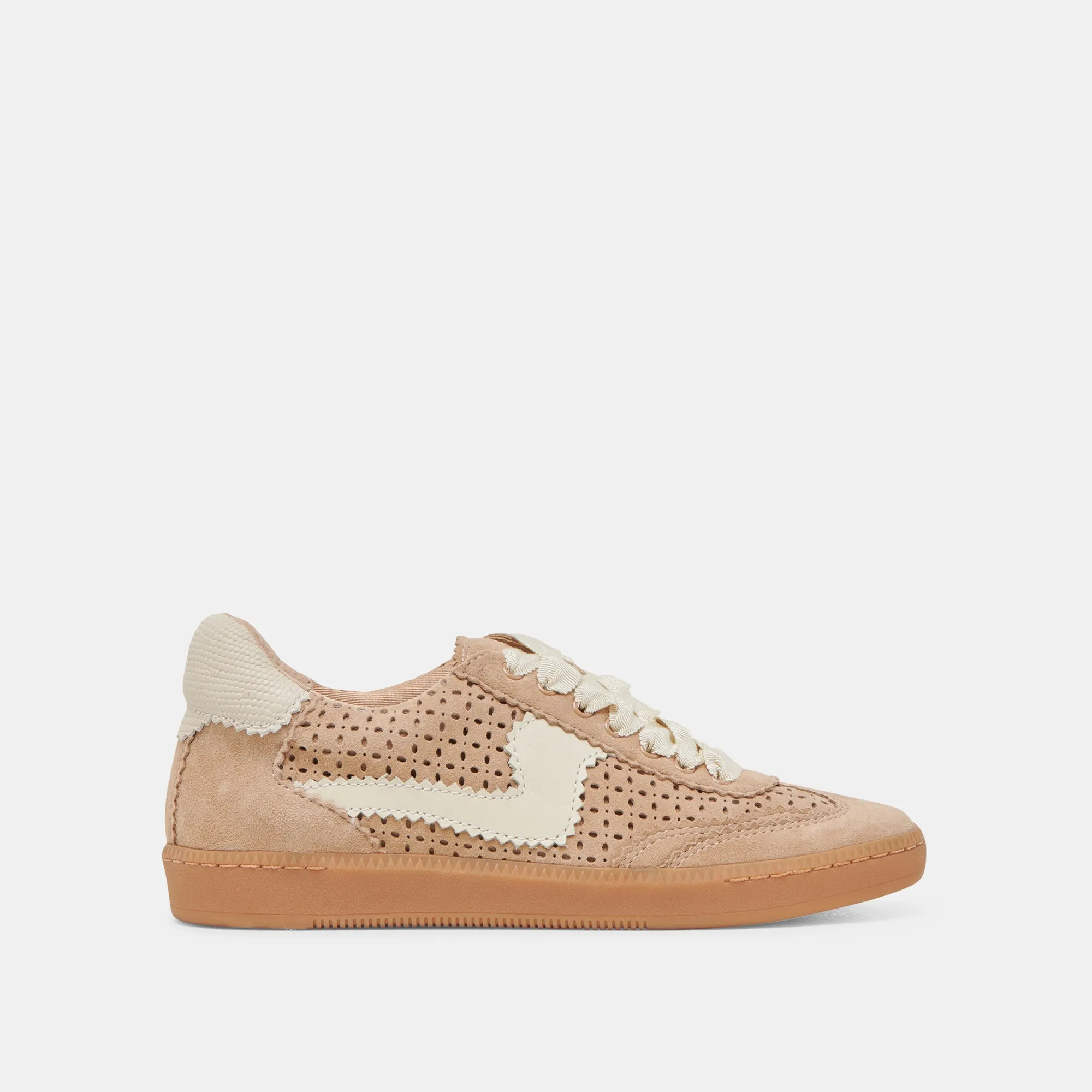 NOTICE EYELET PERF SNEAKERS CAMEL SUEDE sold by Dolce Vita
