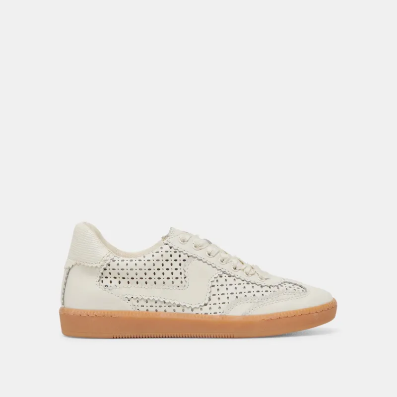 NOTICE EYELET PERF SNEAKERS WHITE LEATHER sold by Dolce Vita