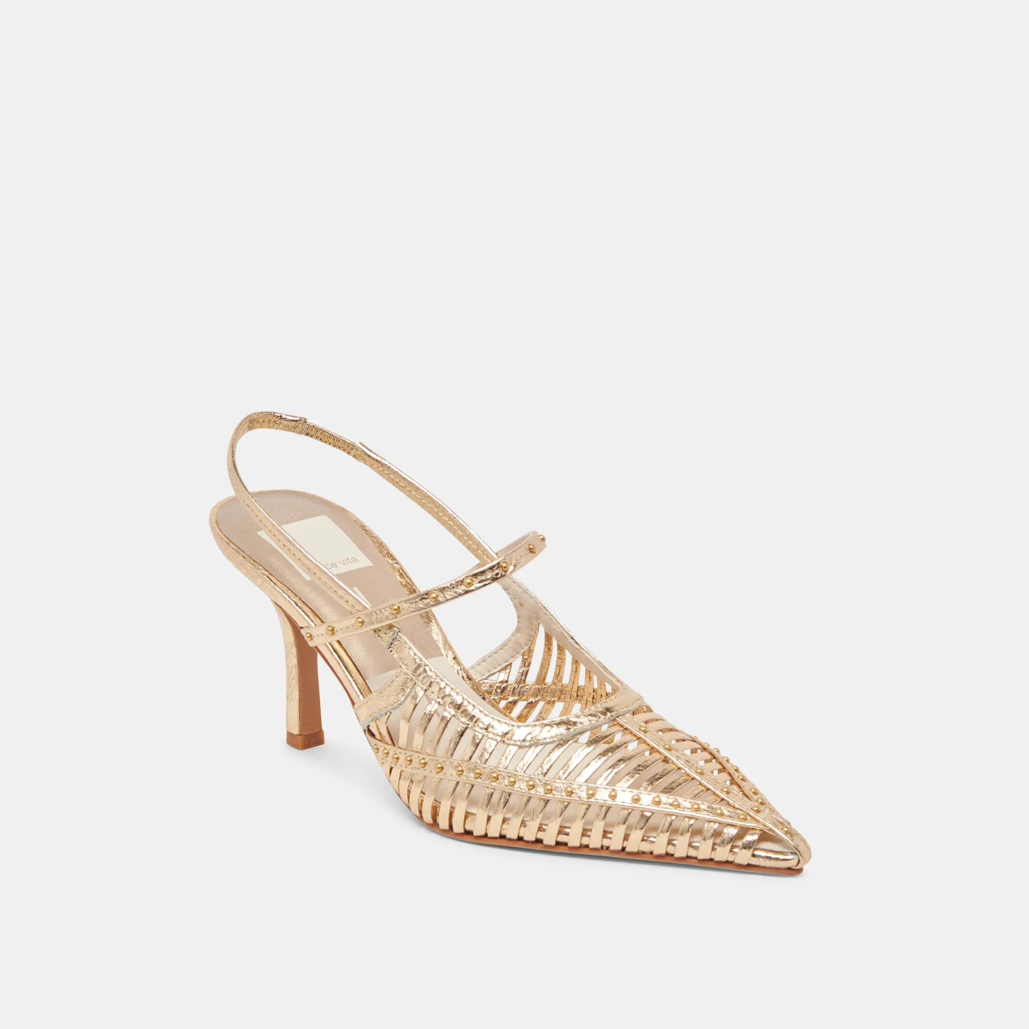 HENSAL HEELS GOLD DISTRESSED LEATHER sold by Dolce Vita product image thumbnail 2