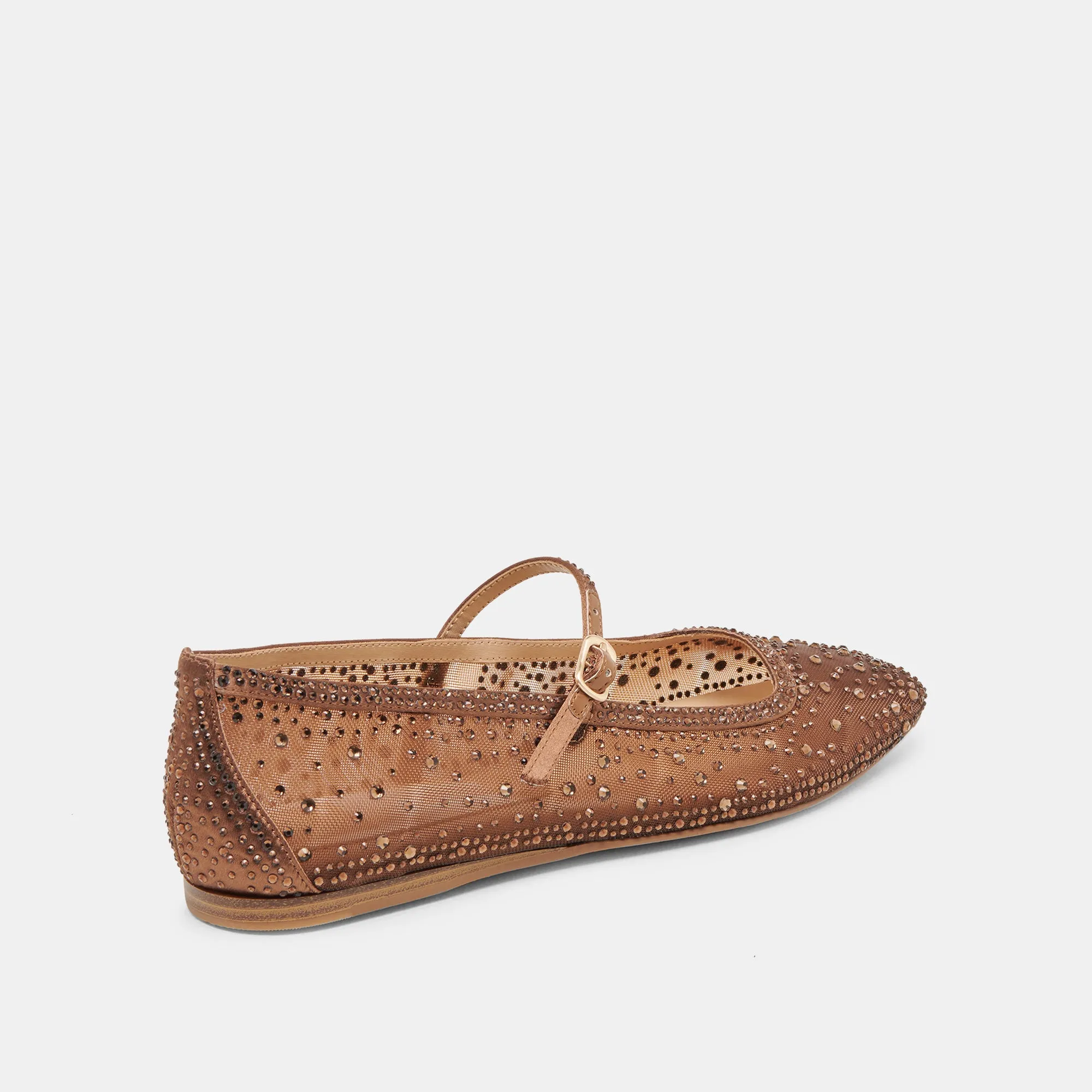 REYES CRYSTAL BALLET FLATS MID BROWN MESH sold by Dolce Vita product image thumbnail 3
