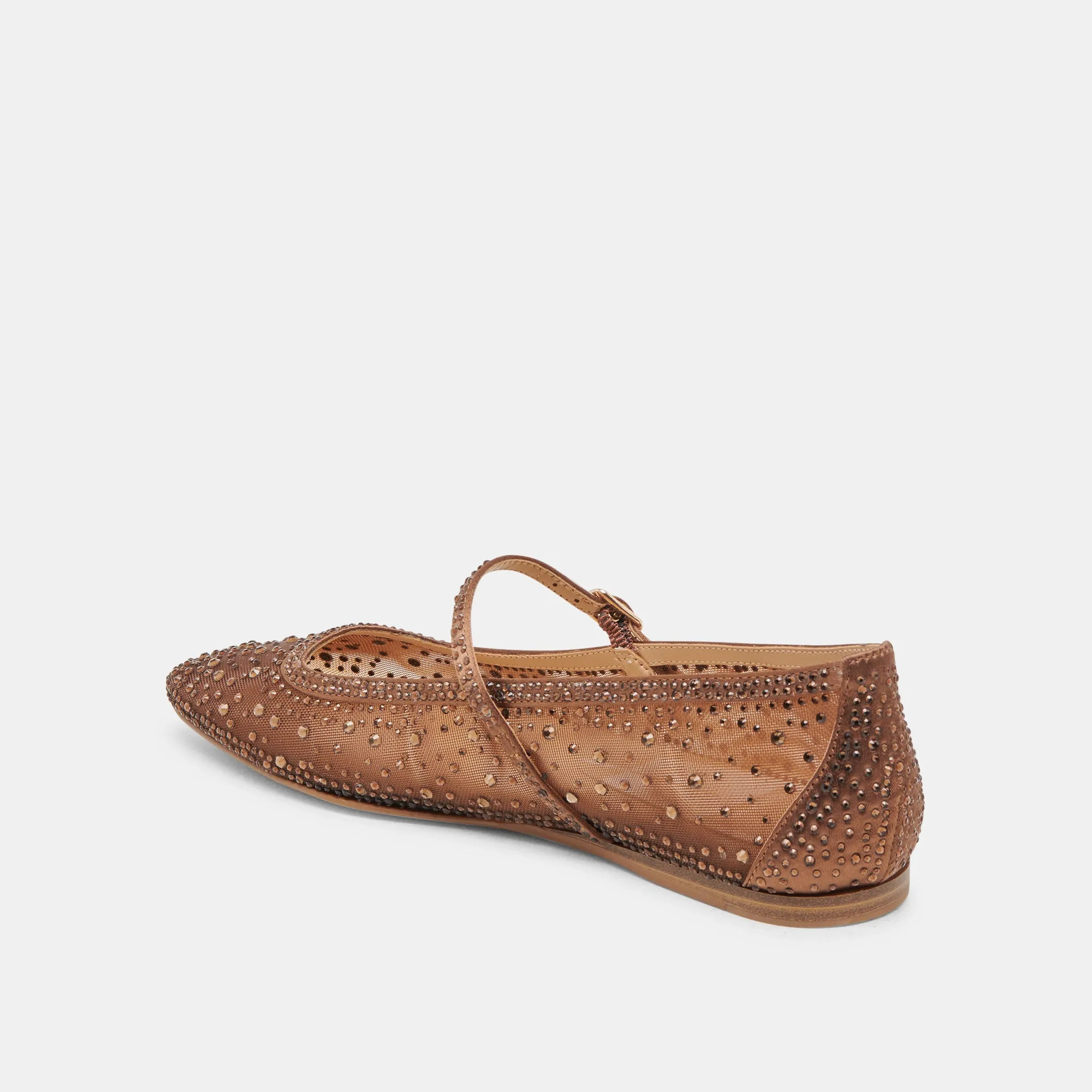REYES CRYSTAL BALLET FLATS MID BROWN MESH sold by Dolce Vita product image thumbnail 5