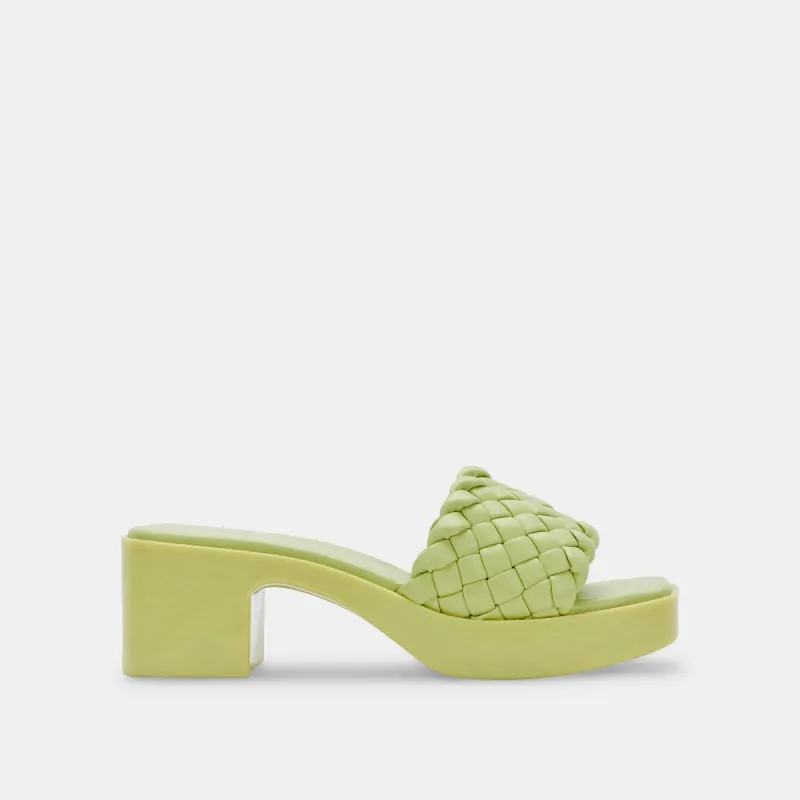 GOLDY SANDALS LIGHT GREEN STELLA - re:vita sold by Dolce Vita