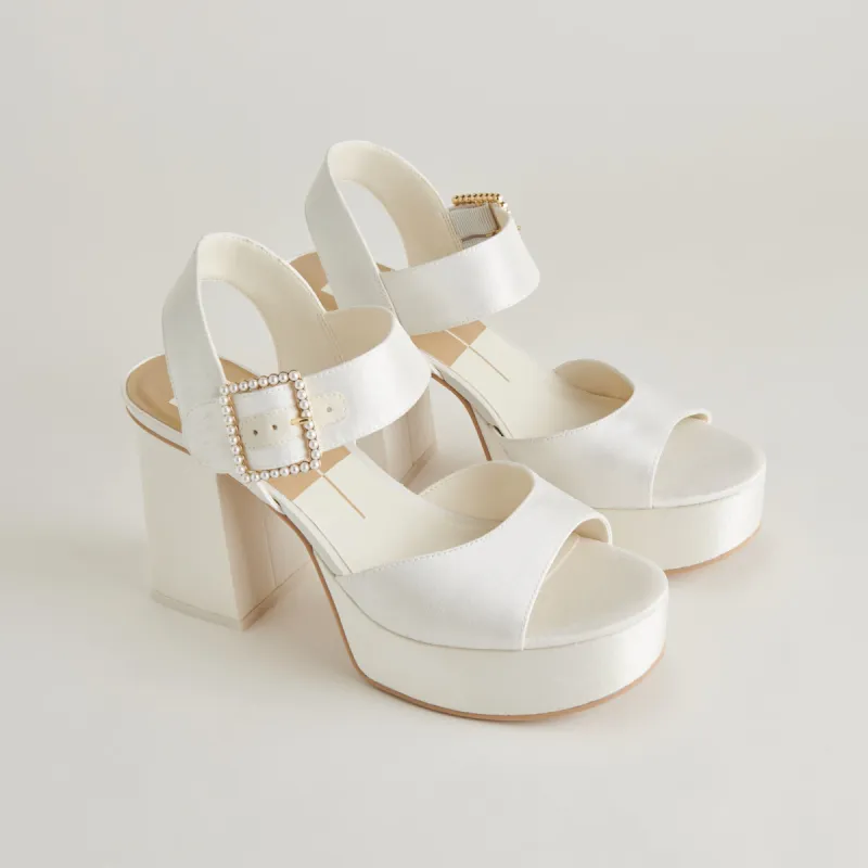 BOBBY PEARL HEELS WHITE PEARLS - re:vita sold by Dolce Vita