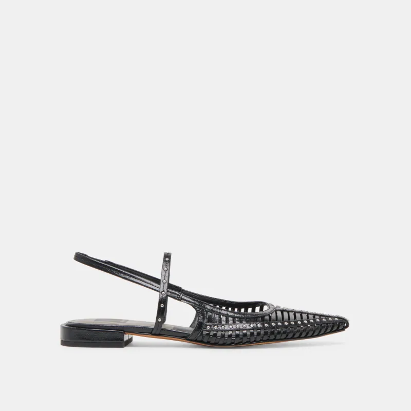 PHINLY FLATS MIDNIGHT CRINKLE PATENT sold by Dolce Vita