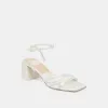 YSABEL PEARL HEELS TRUE WHITE SATIN sold by Dolce Vita