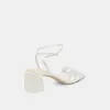 YSABEL PEARL HEELS TRUE WHITE SATIN sold by Dolce Vita
