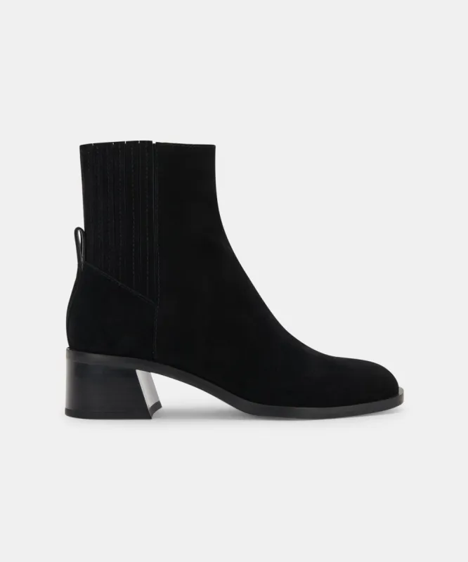 LAYTON BOOTIES BLACK SUEDE sold by Dolce Vita