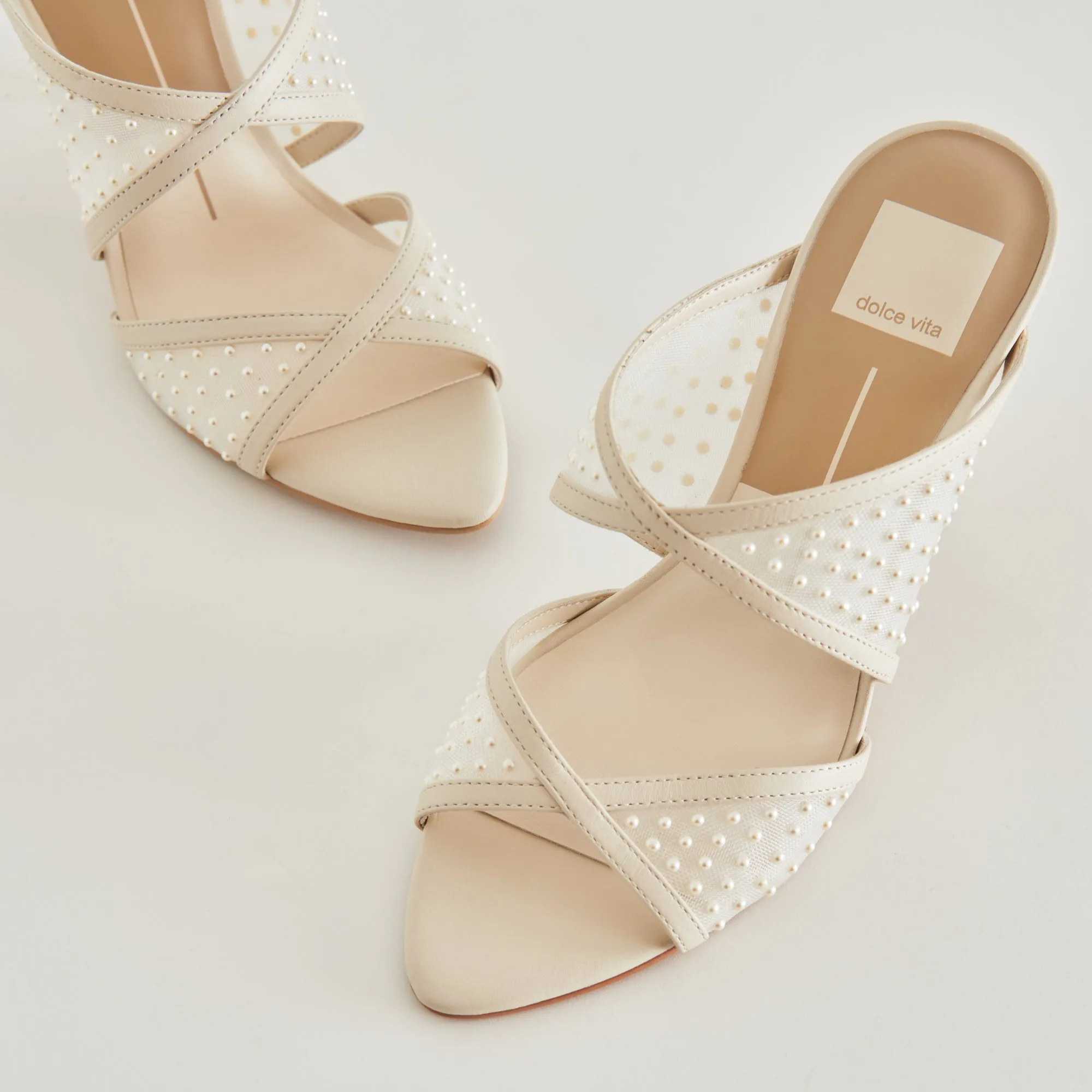 MANDEL PEARL HEELS IVORY MESH - re:vita sold by Dolce Vita product image thumbnail 3