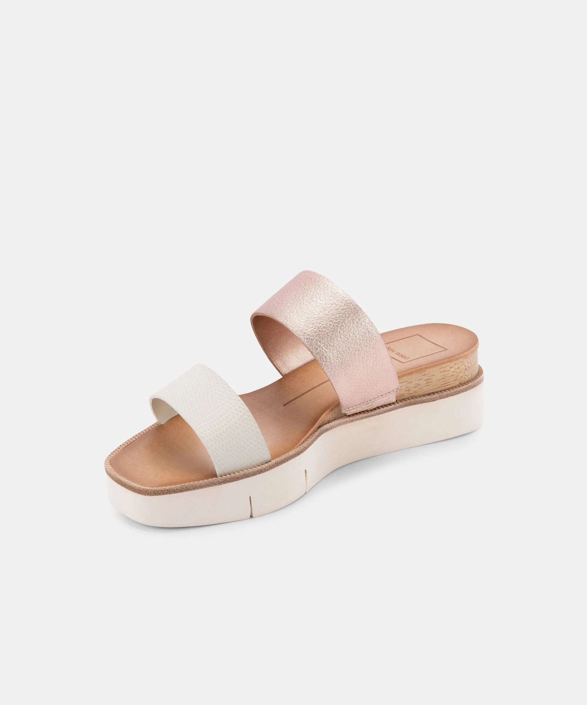 PARNI SANDALS IN ROSE GOLD MULTI EMBOSSED LEATHER - re:vita sold by Dolce Vita product image thumbnail 5