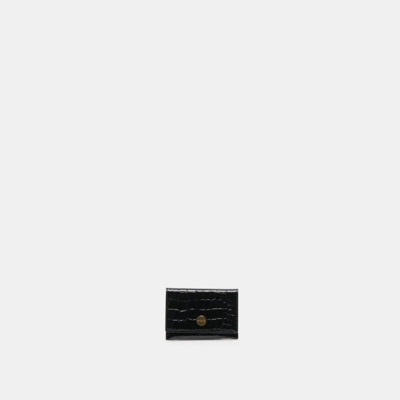 MINNIE WALLET BLACK CROCO STELLA sold by Dolce Vita