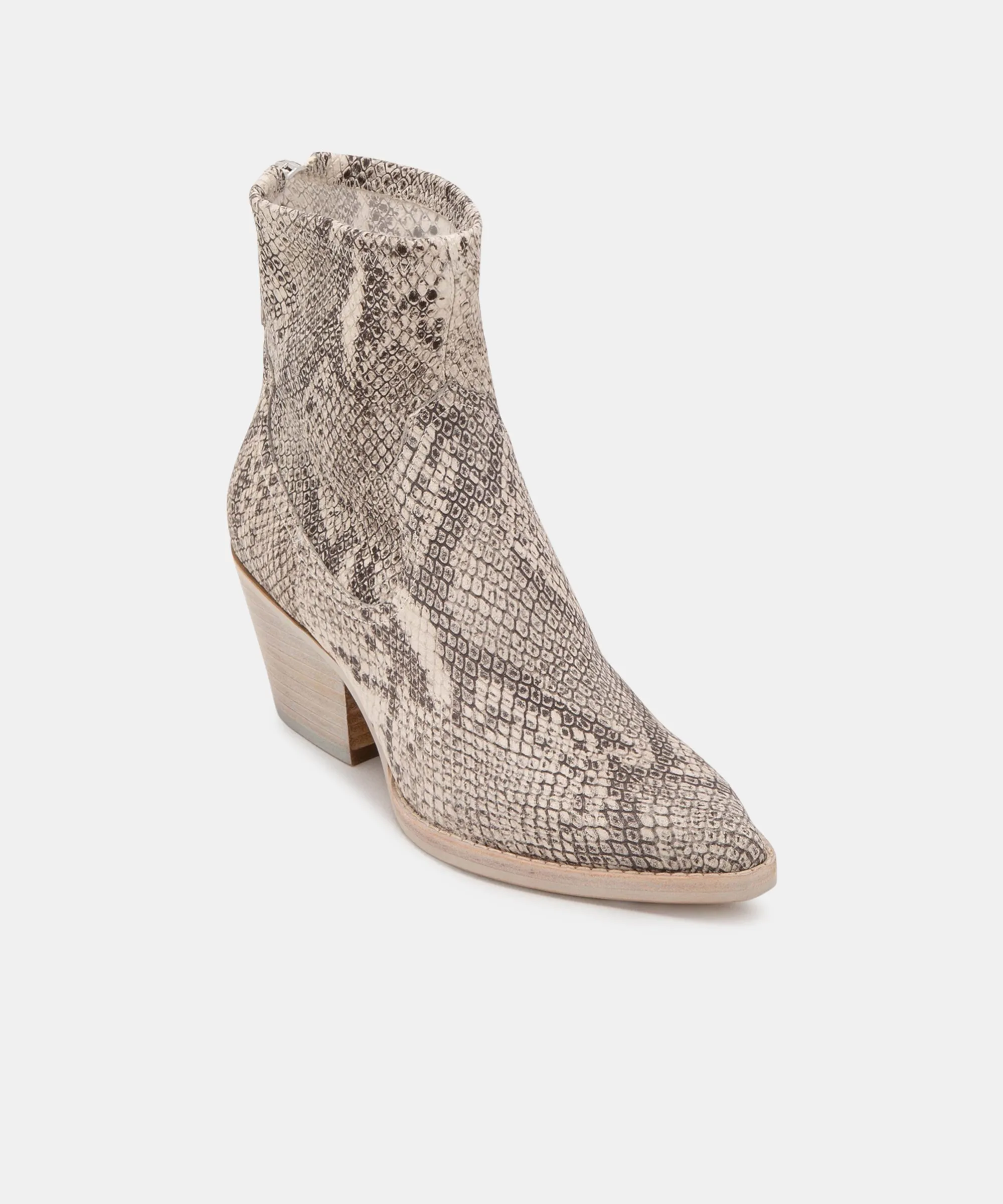 SHANTA WIDE BOOTIES WHITE BLACK SNAKE PRINT LEATHER sold by Dolce Vita product image thumbnail 2