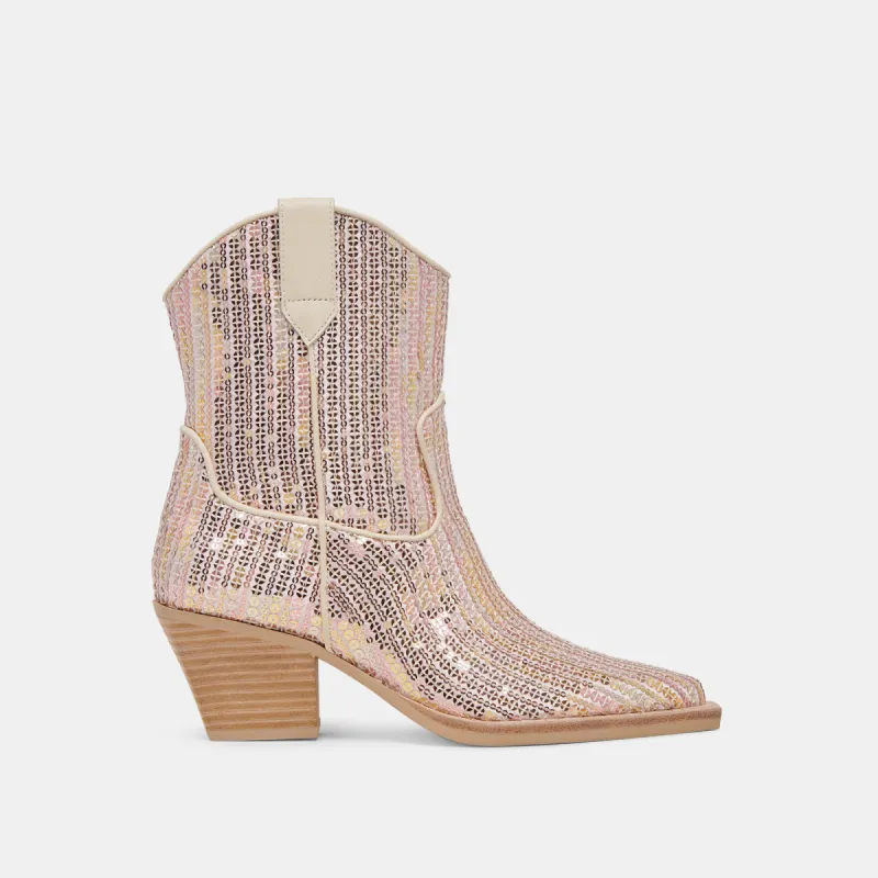 RUNA SEQUIN BOOTS CREME SEQUIN sold by Dolce Vita