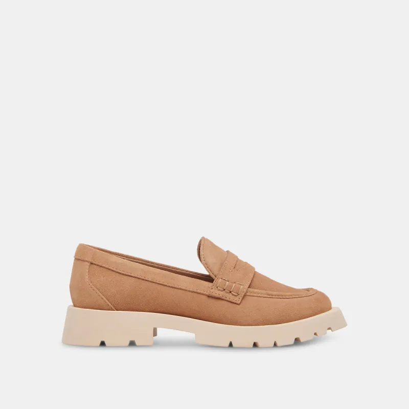 ELIAS FLATS TOFFEE SUEDE - re:vita sold by Dolce Vita